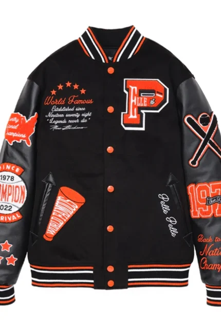 Pelle Pelle Black Varsity Jacket