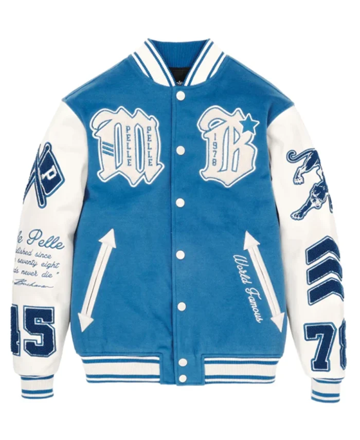 Pelle Pelle Blue Varsity Jacket