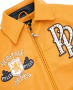 Pelle Pelle Heritage Yellow Jacket Front Close Up - Jacket Boutique