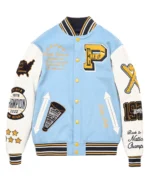 Pelle Pelle Light Blue Varsity Jacket