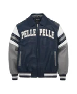 Pelle Pelle Navy and Gray Vintage Arches Jacket Front - Jacket Boutique