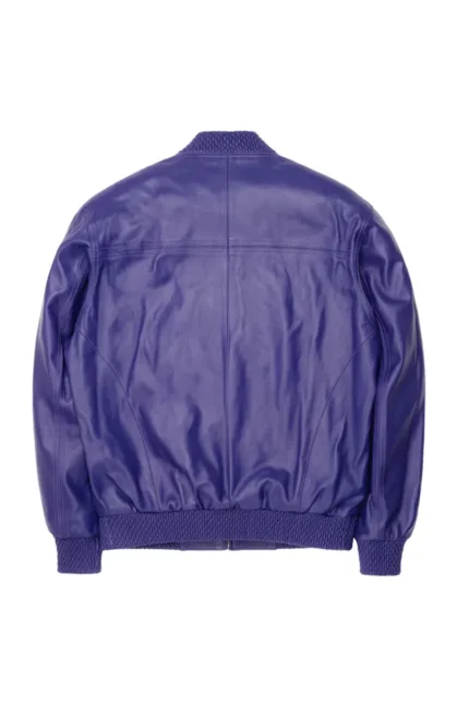 Pelle Pelle Purple Burnish Leather Jacket Back - Jacket Boutique