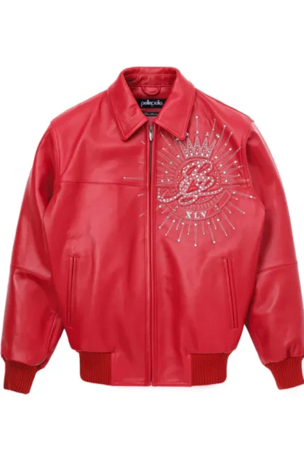 Pelle Pelle Red American Legend Plush Jacket front - Jacket Boutique