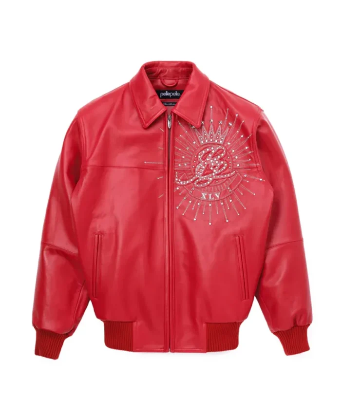 Pelle Pelle Red American Legend Plush Jacket front - Jacket Boutique