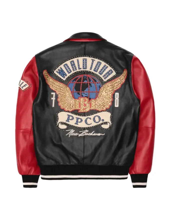 Pelle Pelle Red World Tour Jacket Back - Jacket Boutique