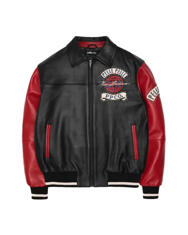 Pelle Pelle Red World Tour Jacket Front - Jacket Boutique