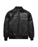 Pelle Pelle World Famous Soda Club Plush Black Jacket front - Jacket Boutique