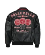 Pelle Pelle World Tour Red Plush Jacket back - Jacket Boutique