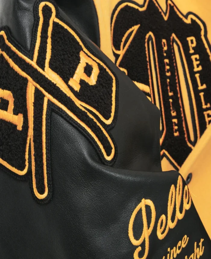 Pelle Pelle Yellow And Black Varsity Jacket Patch