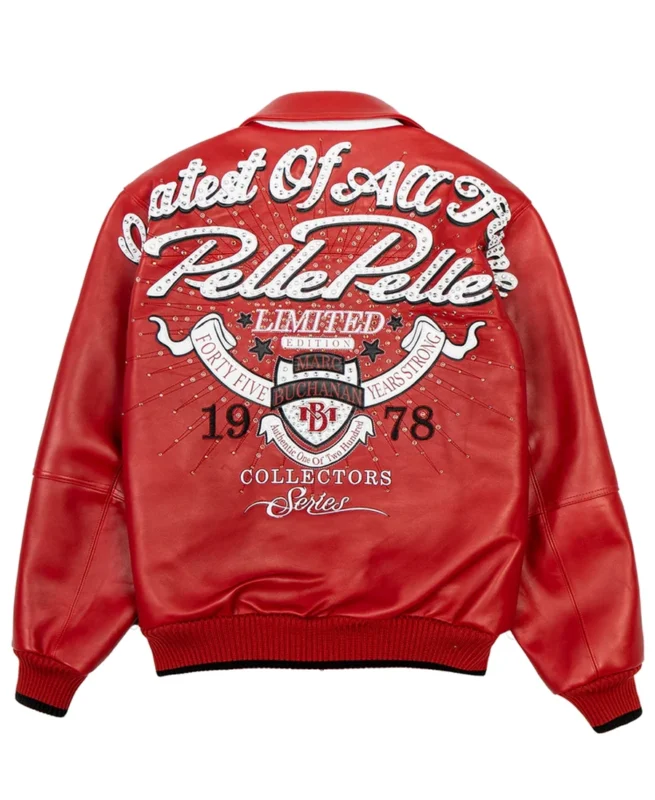 Shop Pelle Pelle Greatest Of All Time Red Jacket  For Men And Women On Sale