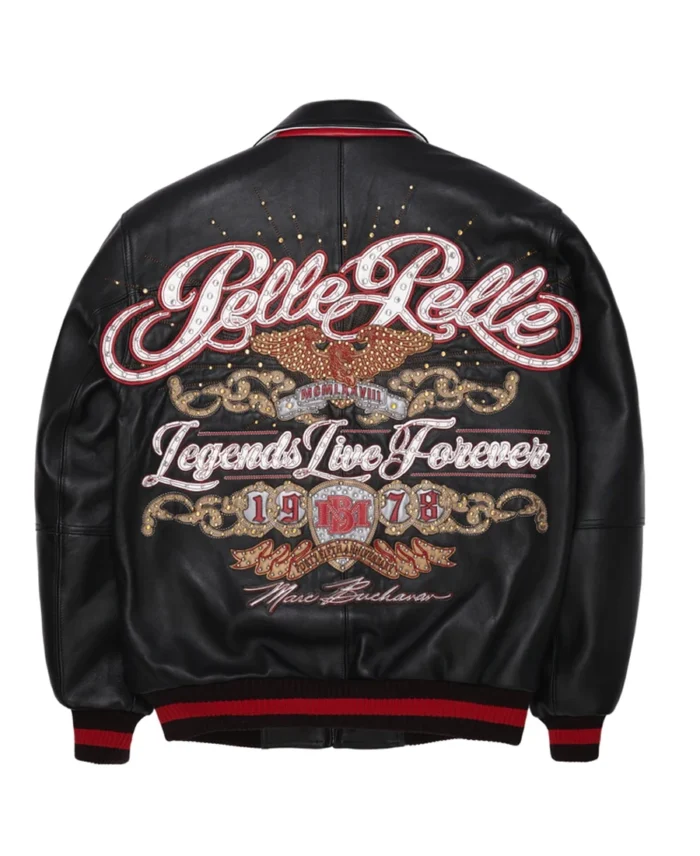 Shop Pelle Pelle Legends Live Forever Black Jacket For Men And Women On Sale - Jacket Boutique