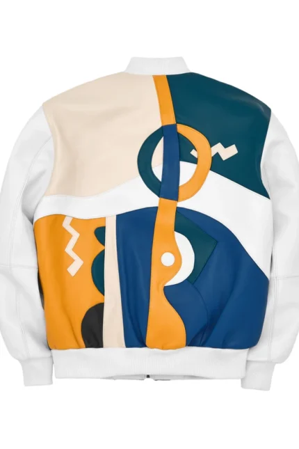 Shop Pelle Pelle Picasso Plush White jacket For Men And Women On Sale