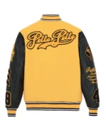 Shop Pelle Pelle Yellow And Black Varsity Jacket For Men And Women On Sale