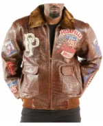 Pelle Pelle American Bruiser Dark Brown Jacket Front - Jacket Boutique