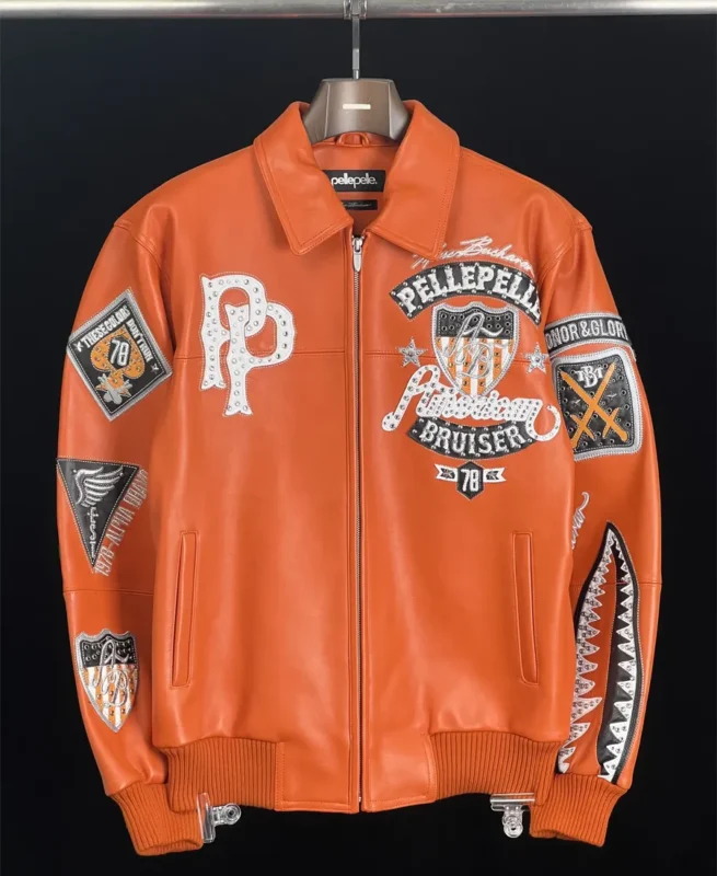 Pelle Pelle American Bruiser Orange Plush Jacket - Jacket Boutique