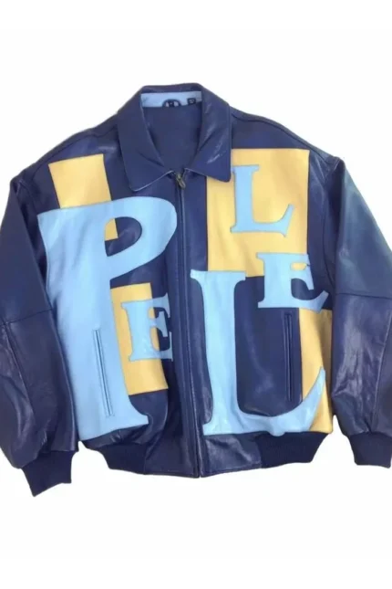 Pelle Pelle Blue Bomber Leather Jacket - Jacket Boutique