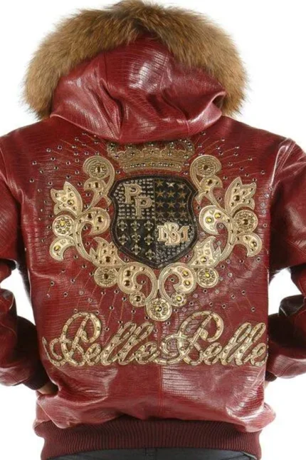 Pelle Pelle Crest Maroon Leather Jacket - Jacket Boutique