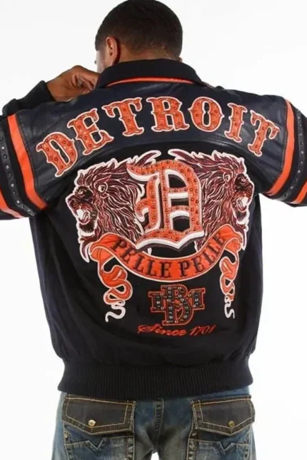 Pelle Pelle Detroit Black And Orange Jacket - Jacket Boutique