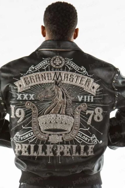 Pelle Pelle Grandmaster Black Plush Leather Jacket - Jacket Boutique