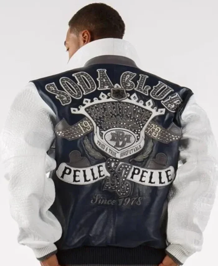 Pelle Pelle Heritage Soda Club Blue Leather Jacket - Jacket Boutique