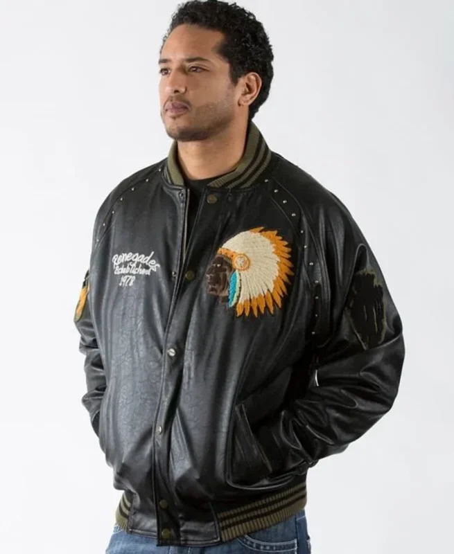 Pelle Pelle Indian Renegades Bomber Black Jacket - Jacket Boutique