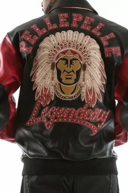 Pelle Pelle Legendary Chief Black And Red Jacket - Jacket Boutique