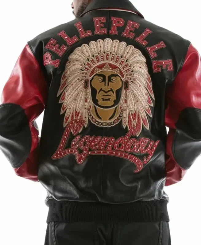 Pelle Pelle Legendary Chief Black And Red Jacket - Jacket Boutique