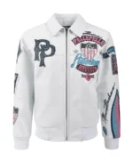 Pelle Pelle Limited Edition American Bruiser White Plush Jacket - Jacket Boutique