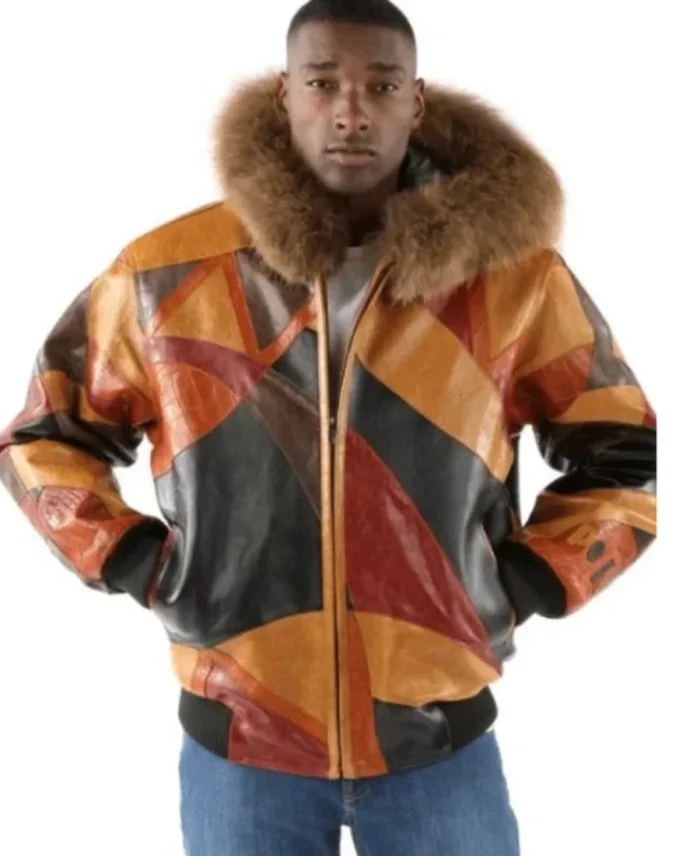 Pelle Pelle Multicolor Fur Hooded Leather Jacket - Jacket Boutique