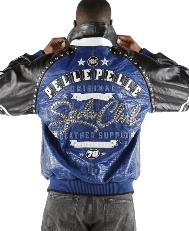 Pelle Pelle P 1978 Blue Leather Jacket - Jacket Boutique