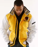 Pelle Pelle Super Sport Yellow And White Jacket - Jacket Boutique