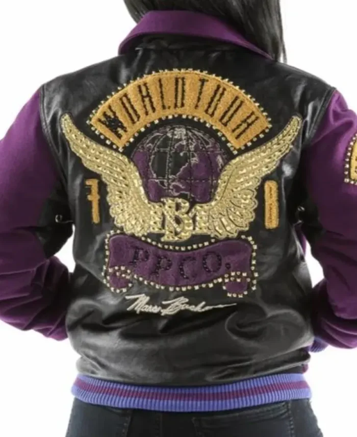 Pelle Pelle World Tour Purple MB Jacket Back - Jacket Boutique