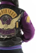 Pelle Pelle World Tour Purple MB Jacket Back Sleeve - Jacket Boutique