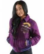 Pelle Pelle World Tour Purple MB Jacket Front 01 - Jacket Boutique