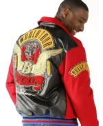 Pelle Pelle World Tour Red Bomber Jacket Sleeve - Jacket Boutique