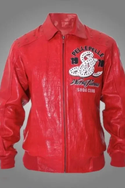 Shop Pelle Pelle 1978 Soda Club Red Jacket For Men And Women On Sale - Jacket Boutique