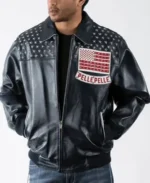 Shop Pelle Pelle American Black Leather Jacket For Men And Women On Sale - Jacket Boutique