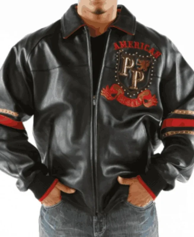 Shop Pelle Pelle American Rebel Black Studded Jacket For Men And Women On Sale - Jacket Boutique