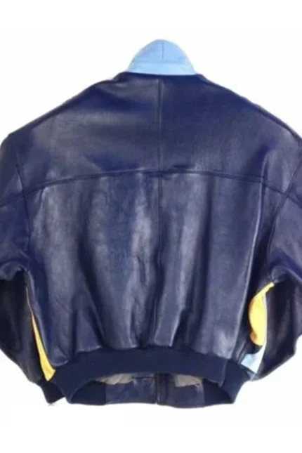 Shop Pelle Pelle Blue Bomber Leather Jacket For Men And Women On Sale - Jacket Boutique