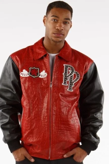 Shop Pelle Pelle Heritage Red And Black Soda Leather Jacket For Men And Women On Sale - Jacket Boutique