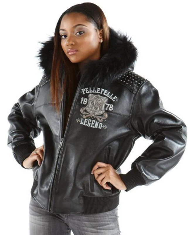 Shop Pelle Pelle Live Like A Queen Black Leather Jacket For Men And Women On Sale - Jacket Boutique