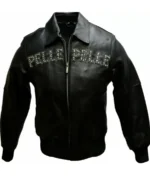 Shop Pelle Pelle Pride Studded Black Jacket For Men And Women On Sale - Jacket Boutique