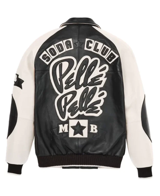 Shop Pelle Pelle Soda Club Plush Black And White Jacket  For Men And Women On Sale - Jacket Boutique