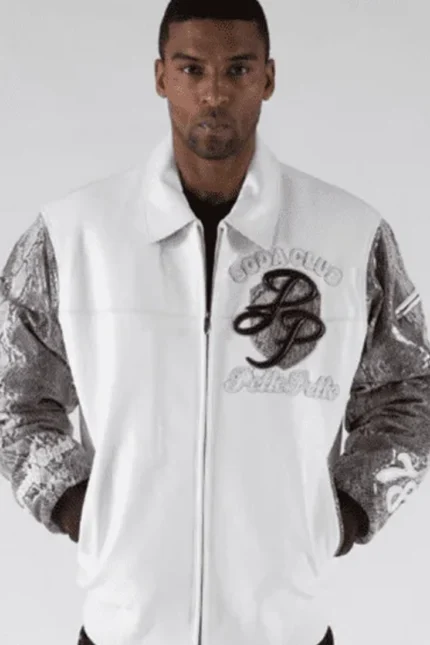 Shop Pelle Pelle Sportster White Plush Leather Jacket For Men And Women On Sale - Jacket Boutique