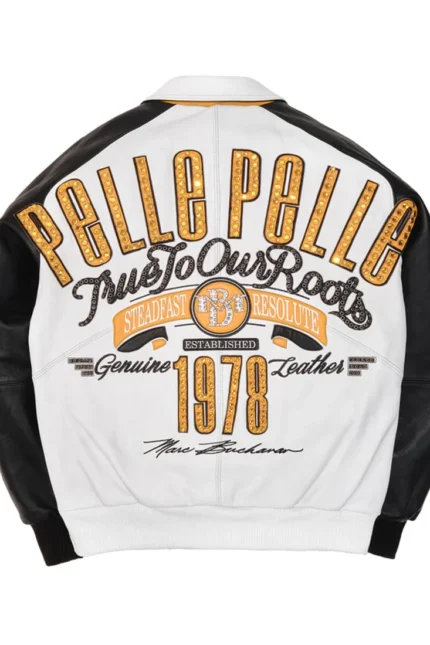 Shop Pelle Pelle True to Our Roots Black & White Jacket For Men And Women On Sale - Jacket Boutique