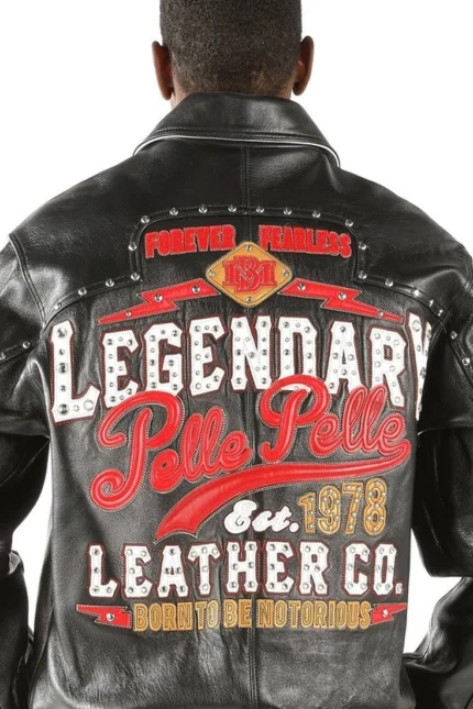 Pelle Pelle Legendary Black Red MB Leather Jacket - Jacket Boutique